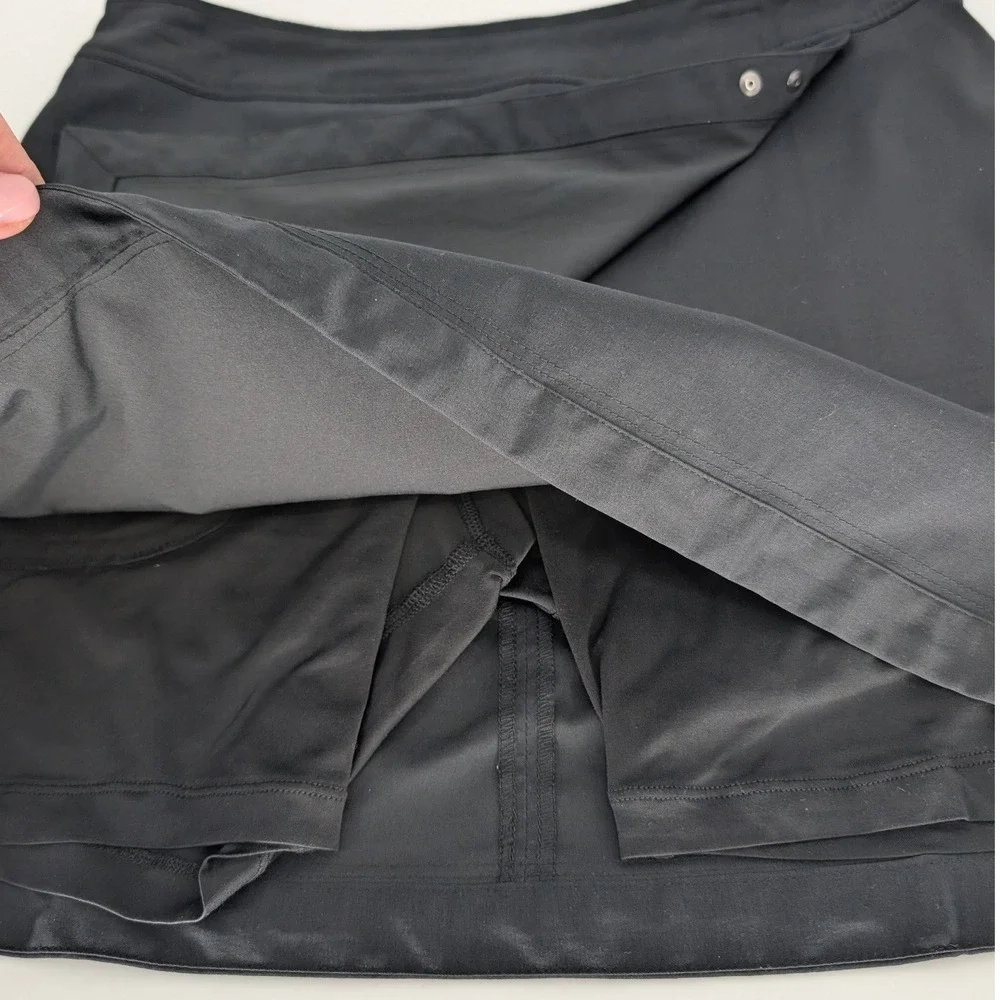 Tail Golf‎ Skort Womens 6 Black Side Snap Athletic Tennis Skirt Athleisure Prep